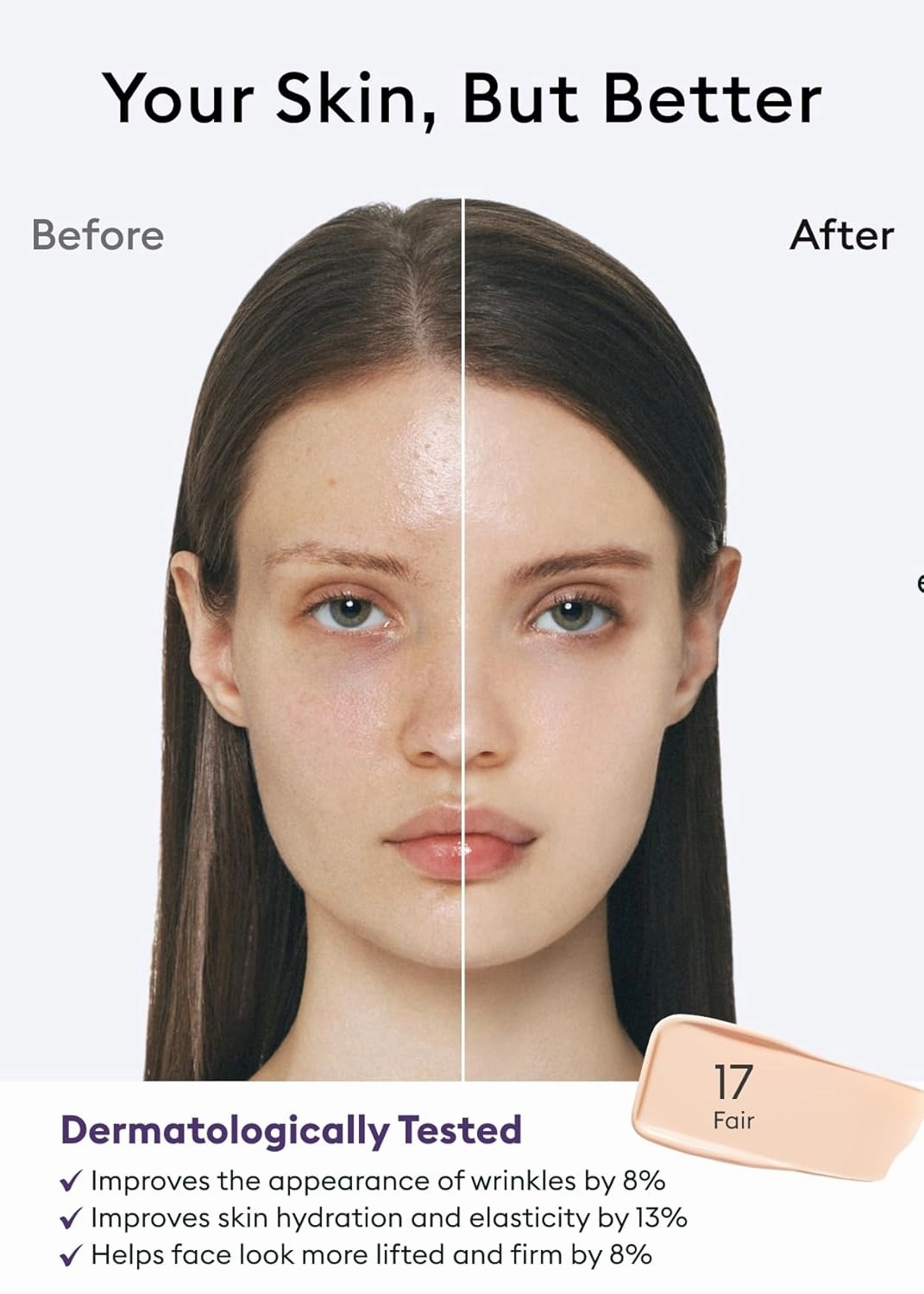 MISSHA M PERFECT COVER SERUM BB CREAM No.17 Fair- Fair with Cool Undertone, Skin Tint, Tinted Moisturizer, Skin Care Foundation Makeup, Superfood Complex, Glass Skin, Korean Makeup,1.18 Fl oz