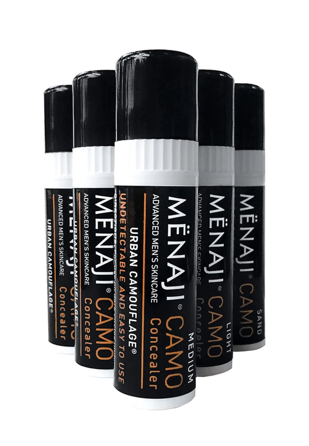 MËNAJI URBAN CAMOUFLAGE® Concealer Stick for Men - Skin Foundation Concealer for Dark Circles, Acne, Under Eye - Corrector - Mens Cosmetics - Deep - 0.35oz