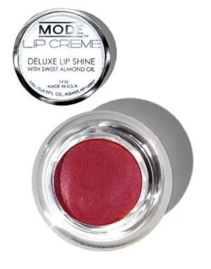 MODE Lip Creme Deluxe Shine Lip Gloss Pot Pearly Raspberry Wine FEMME FATALE Long Lasting Ultra Creamy Color, Hydrating Sweet Almond Oil, Conditioning Organic Shea Butter