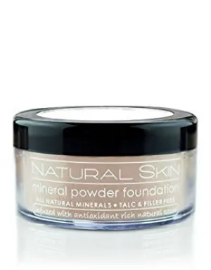 MODE Natural Skin Mineral Powder Foundation Medium Cool - Shade 215 - Breathable Full Coverage Loose Makeup, Smooth Flawless Matte Finish, Nourishing Cocoa Skincare, Vegan
