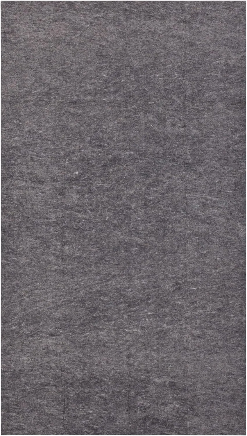 Mohawk Home 5' x 8' Premium Luxury Non Slip Rug Pad 1/4 Thick Dual Surface Felt   Rubber Gripper - Safe for All Floors, Synthetic Fiber, Grey