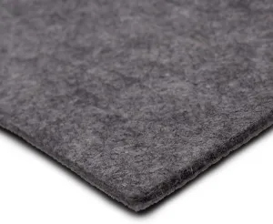 Mohawk Home 5' x 8' Premium Luxury Non Slip Rug Pad 1/4 Thick Dual Surface Felt   Rubber Gripper - Safe for All Floors, Synthetic Fiber, Grey