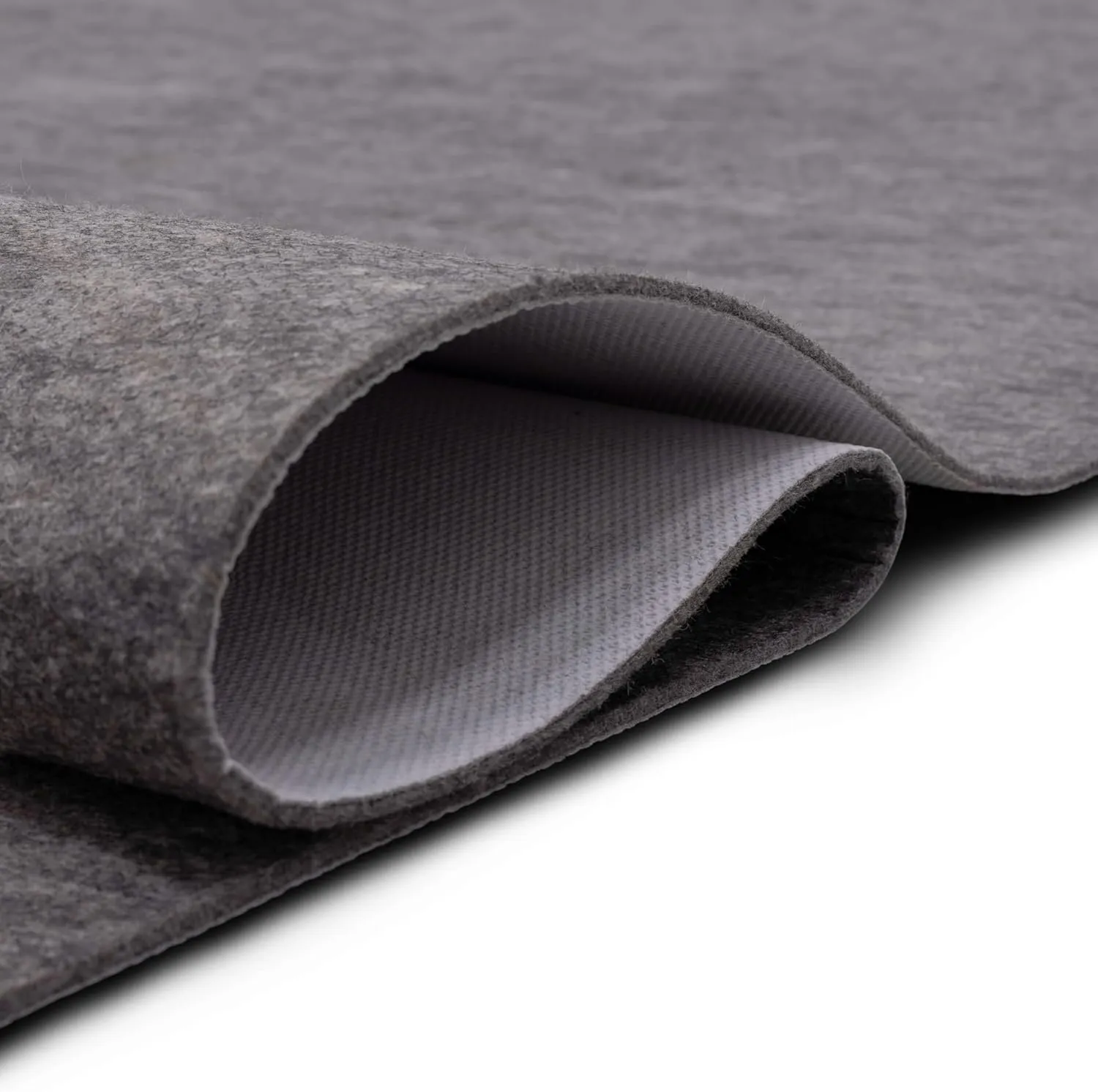 Mohawk Home 5' x 8' Premium Luxury Non Slip Rug Pad 1/4 Thick Dual Surface Felt   Rubber Gripper - Safe for All Floors, Synthetic Fiber, Grey
