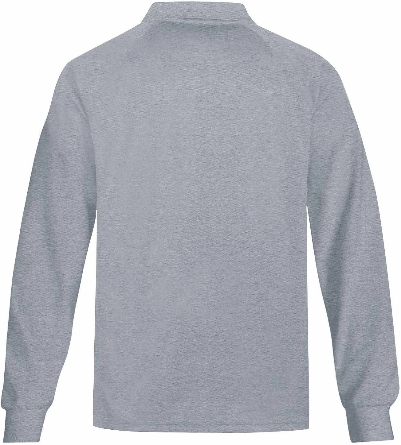 MOHEEN Men's Pique Polo Shirts Dry Fit UPF 50  Long Sleeve Golf Shirt Big and Tall M-6XL