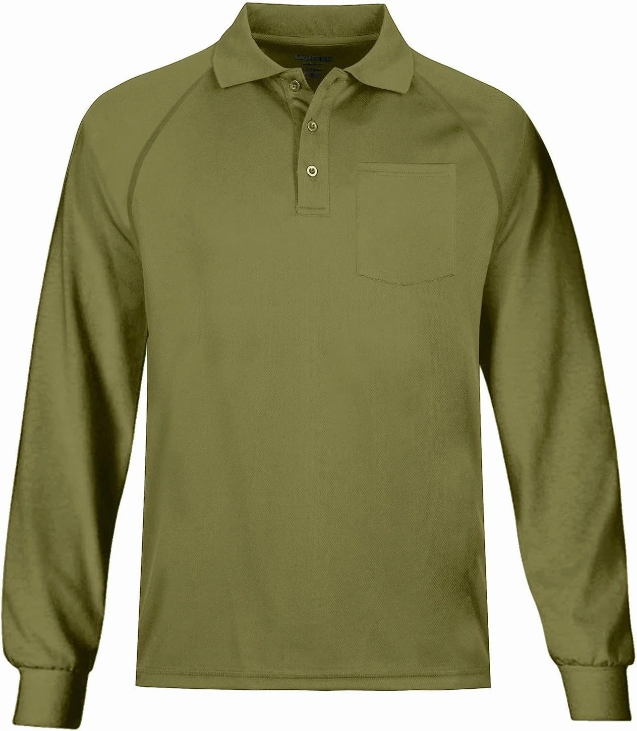 MOHEEN Men's Pique Polo Shirts Dry Fit UPF 50  Long Sleeve Golf Shirt Big and Tall M-6XL