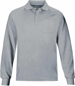 MOHEEN Men's Pique Polo Shirts Dry Fit UPF 50  Long Sleeve Golf Shirt Big and Tall M-6XL