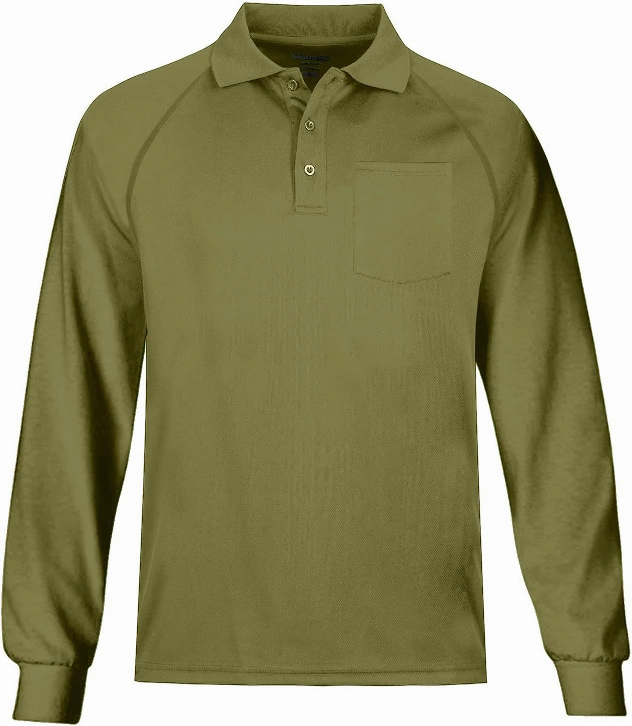 MOHEEN Men's Pique Polo Shirts Dry Fit UPF 50  Long Sleeve Golf Shirt Big and Tall M-6XL