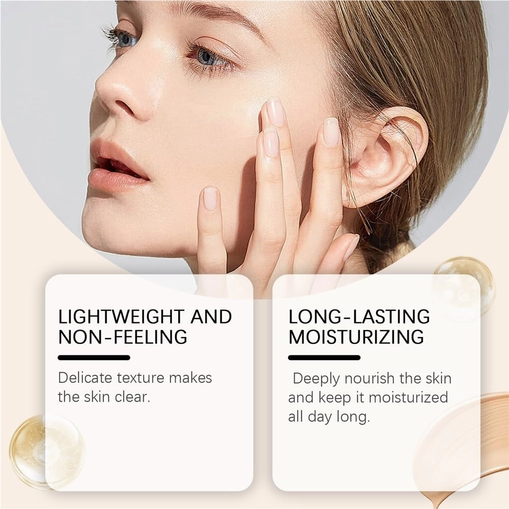 Moisturizing And Protective Liquid Foundation Is Light, Moist, Shiny, Matte And Clear, And Durable. Reduce Skin Redness And Sensitivity.(1Count (Pack of 1))