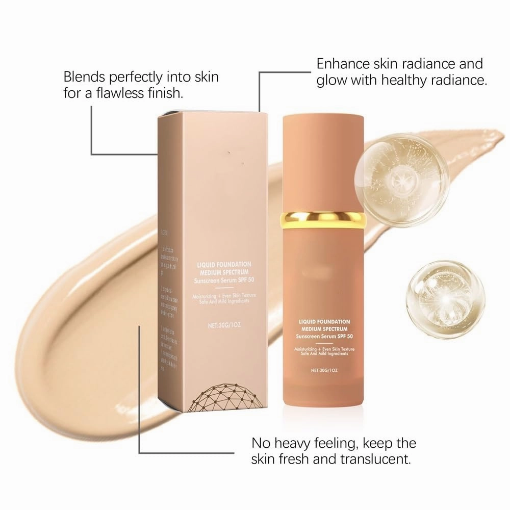 Moisturizing And Protective Liquid Foundation Is Light, Moist, Shiny, Matte And Clear, And Durable. Reduce Skin Redness And Sensitivity.(1Count (Pack of 1))