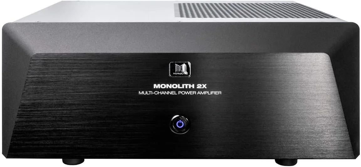 Monoprice Monolith Two-Channel Stereo Power Amplifier - Black with 2x200 Watt Per Channel, XLR Inputs, for Home Theater & Studio