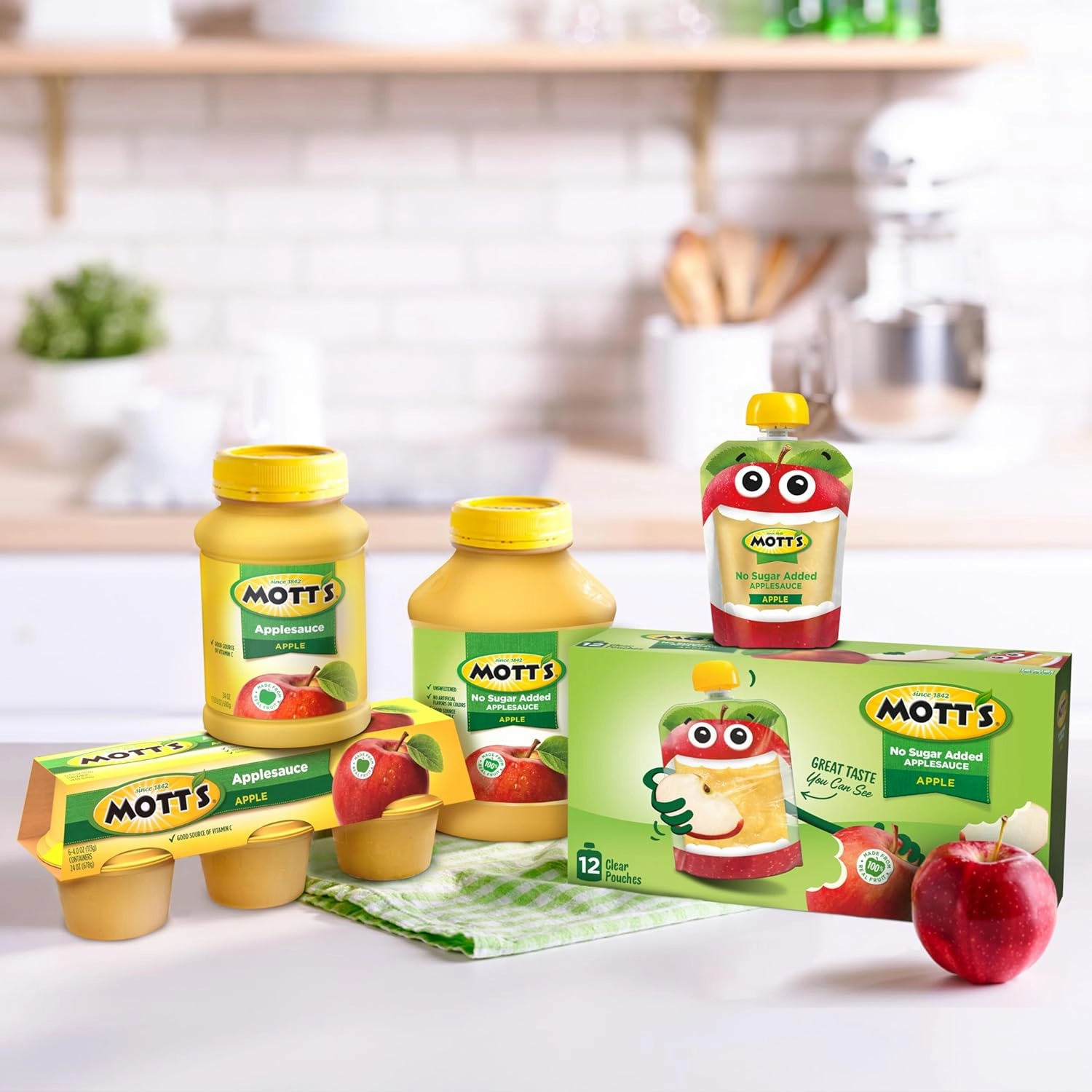 Mott's Mango Peach Applesauce, 4 Oz Cups, 72 Count (12 Packs Of 6), No Artificial Flavors, Good Source Of Vitamin C, Nutritious Option For The Whole Family