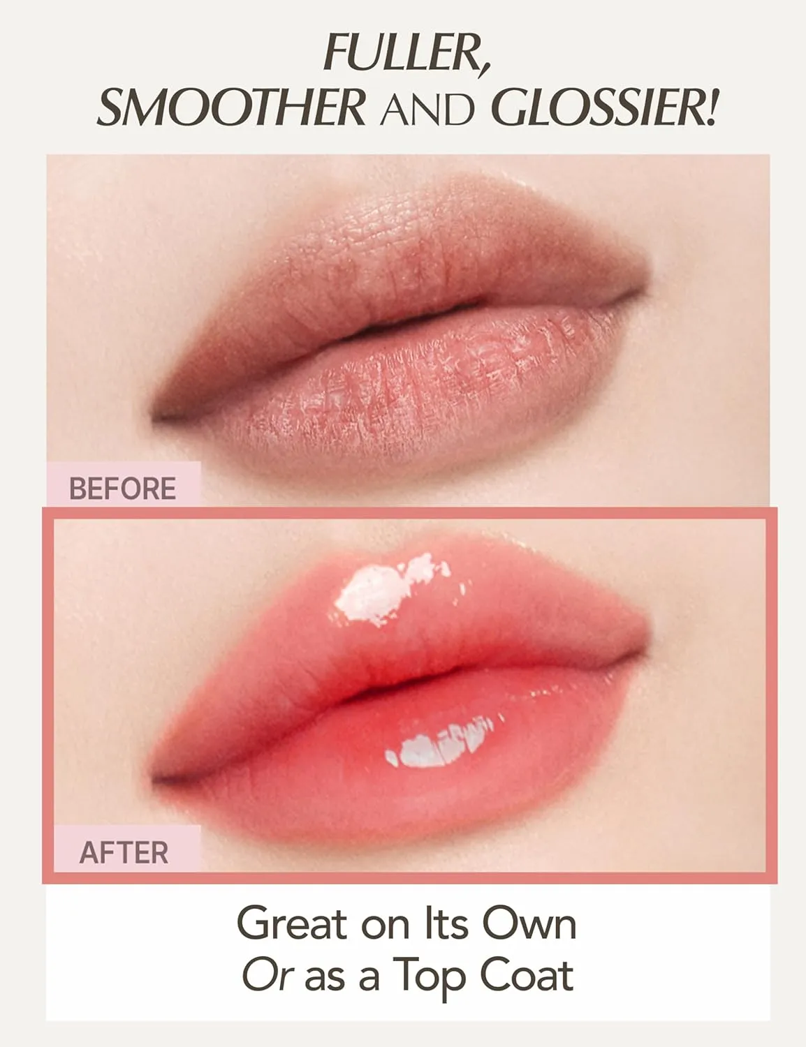 Natural Bloom Korean Lip Plumper Pink Muhly | Moisturizing Lip Booster Plumping Oil Tint Serum Enriched w/Camellia & Safflower Serum| Non-Irritating Color Changing Lip Oil
