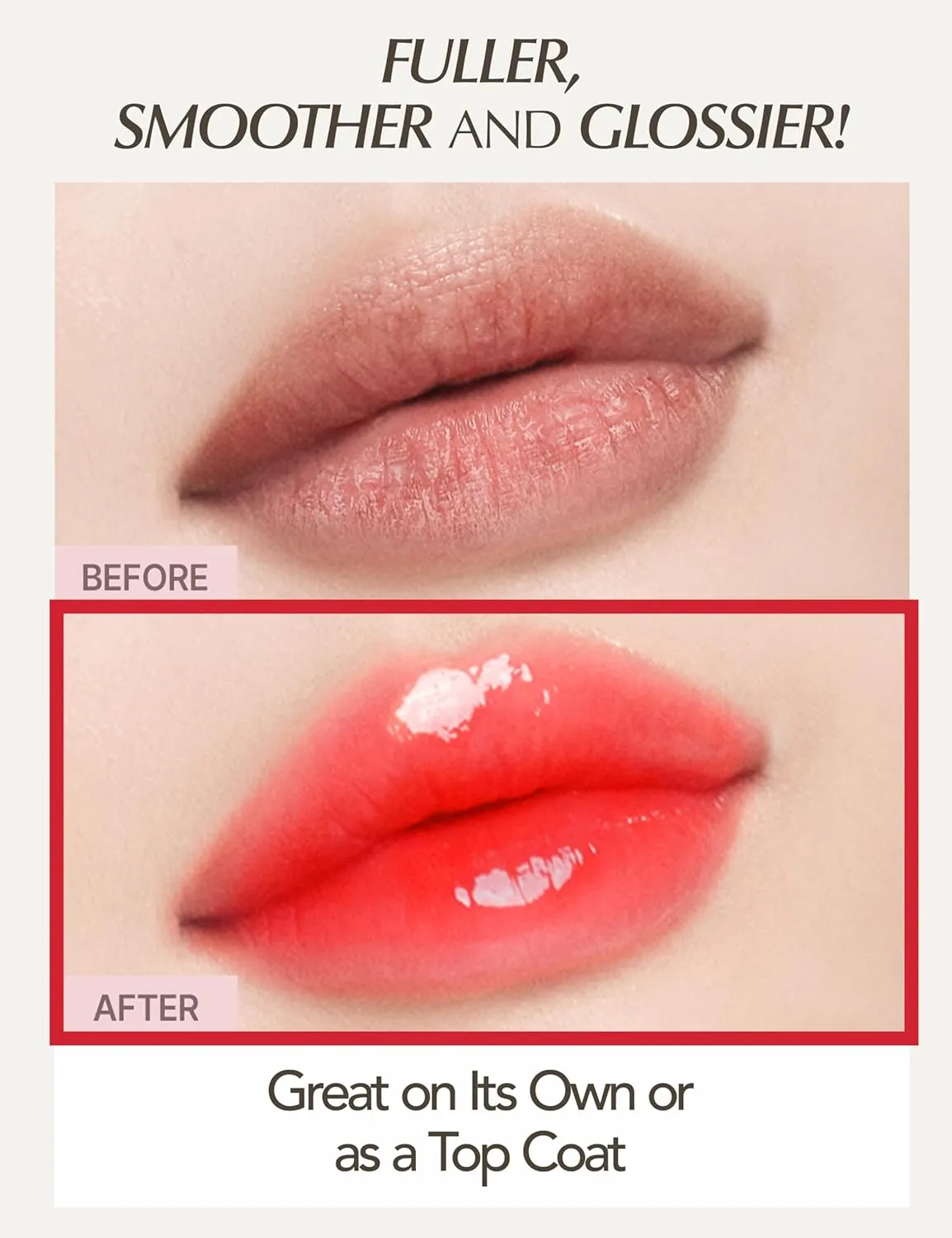Natural Bloom Korean Lip Plumper Red Camelia | Moisturizing Lip Booster Plumping Oil Tint Serum Enriched w/Camellia & Safflower Serum| Non-Irritating Color Changing Lip Oil