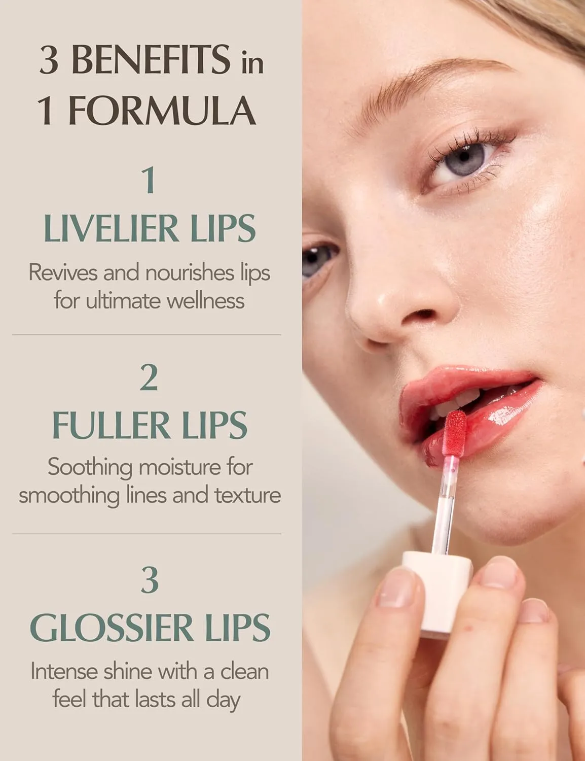 NATURAL LIP OIL - Dohwa Set, Gift Set, Powerful glow lip oil serum - Nourishing & Protecting lip care that naturally brings out own colors with camellia seed oil. 0.14 FL. Oz (Set of 3), Red