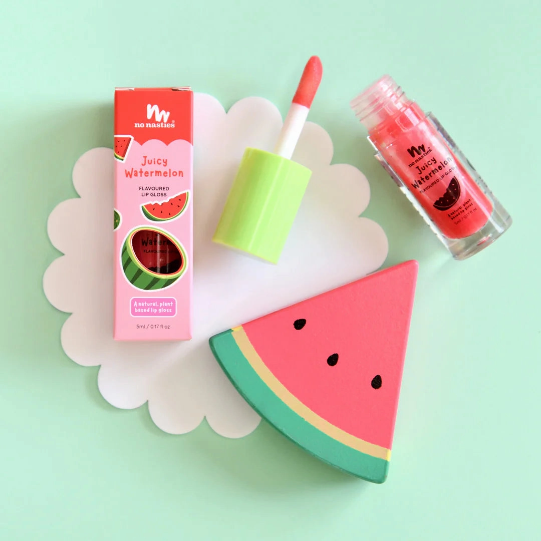 Natural Kids Lip Gloss - Juicy Watermelon - Bright Watermelon Pink