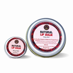 Natural Lip Balm 2-in-1 Lip & Cheek Tint [ SoyWax Based | Eco-Friendly | Petroleum Free | Paraben Free | Biodegradable | Zero Waste ] (Refillable Packaging) (Rosy Red, 5 g)