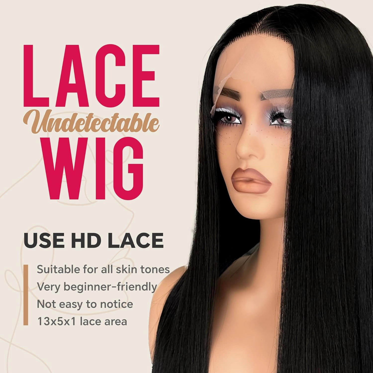 Natural Looking Hair Synthetic Jet Black Lace Front Wig Silk Straight Wigs Heat Resistant Fiber Pre Plucked With Baby Hair Hand Made 13X5X1 Daily Wig