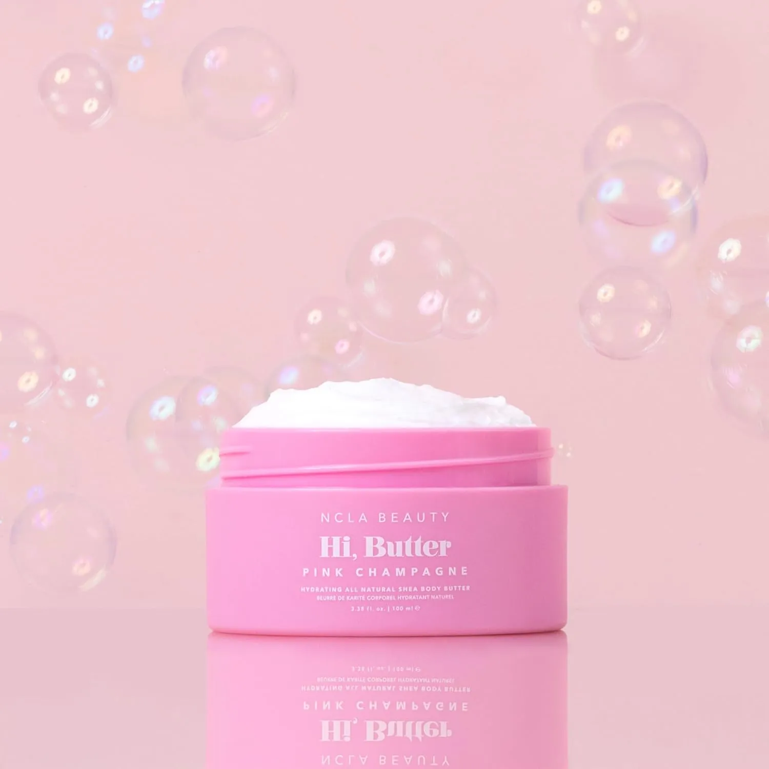 NCLA - Hi Butter, Natural Shea Body Butter | Nourish, Soften, Hydrate Skin | Shea, Mango   Cocoa Butters, Vitamin C | Vegan, Cruelty-Free, Clean Skincare (Pink Champagne; 100 mL | 3.34 fl oz)