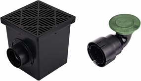 NDS 1200BKITRTL1PK Square Kit with Catch Basin and NDS 430 Pop-Up Drainage Emitter