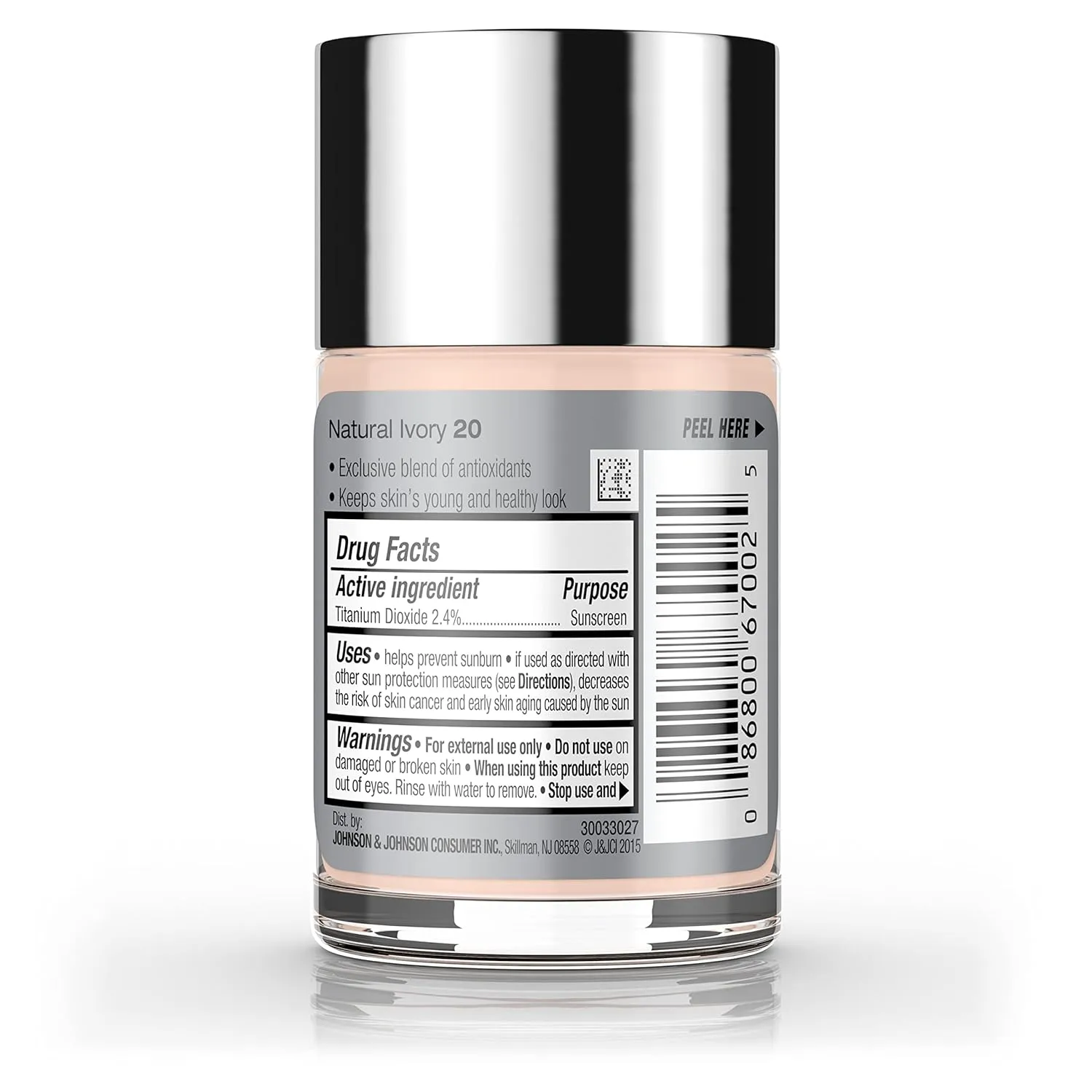 Neutrogena Healthy Skin Liquid Makeup Foundation with Broad Spectrum SPF 20 Sunscreen, Medium Coverage Foundation with Nourishing Pro-Vitamin B5, Natural Ivory 20, 1 fl. oz