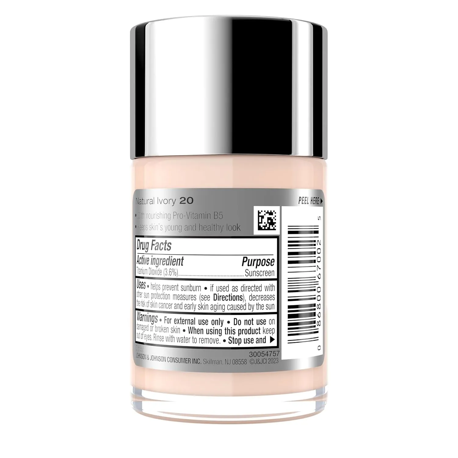 Neutrogena Healthy Skin Liquid Makeup Foundation with Broad Spectrum SPF 20 Sunscreen, Medium Coverage Foundation with Nourishing Pro-Vitamin B5, Natural Ivory 20, 1 fl. oz