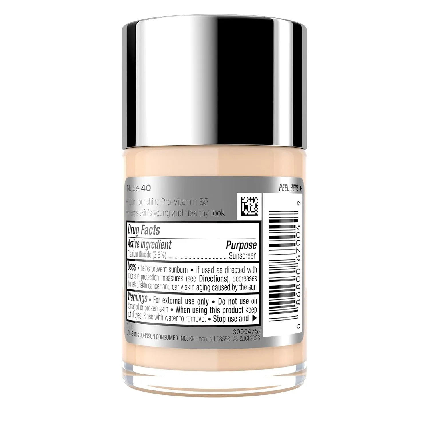 Neutrogena Healthy Skin Liquid Makeup Foundation with Broad Spectrum SPF 20 Sunscreen, Medium Coverage Foundation with Nourishing Pro-Vitamin B5, Nude 40, 1 fl. oz