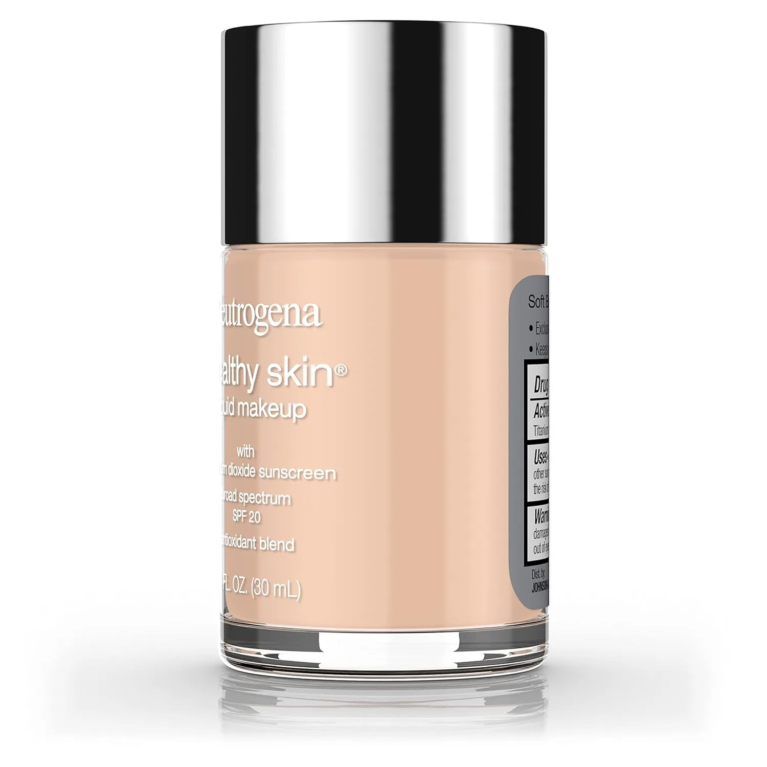 Neutrogena Healthy Skin Liquid Makeup Foundation with Broad Spectrum SPF 20 Sunscreen, Medium Coverage Foundation with Nourishing Pro-Vitamin B5, Soft Beige 50, 1 fl. oz