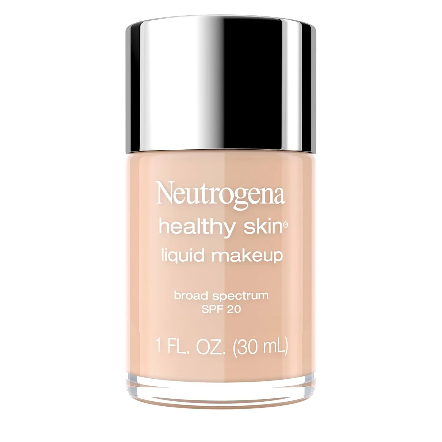 Neutrogena Healthy Skin Liquid Makeup Foundation with Broad Spectrum SPF 20 Sunscreen, Medium Coverage Foundation with Nourishing Pro-Vitamin B5, Soft Beige 50, 1 fl. oz