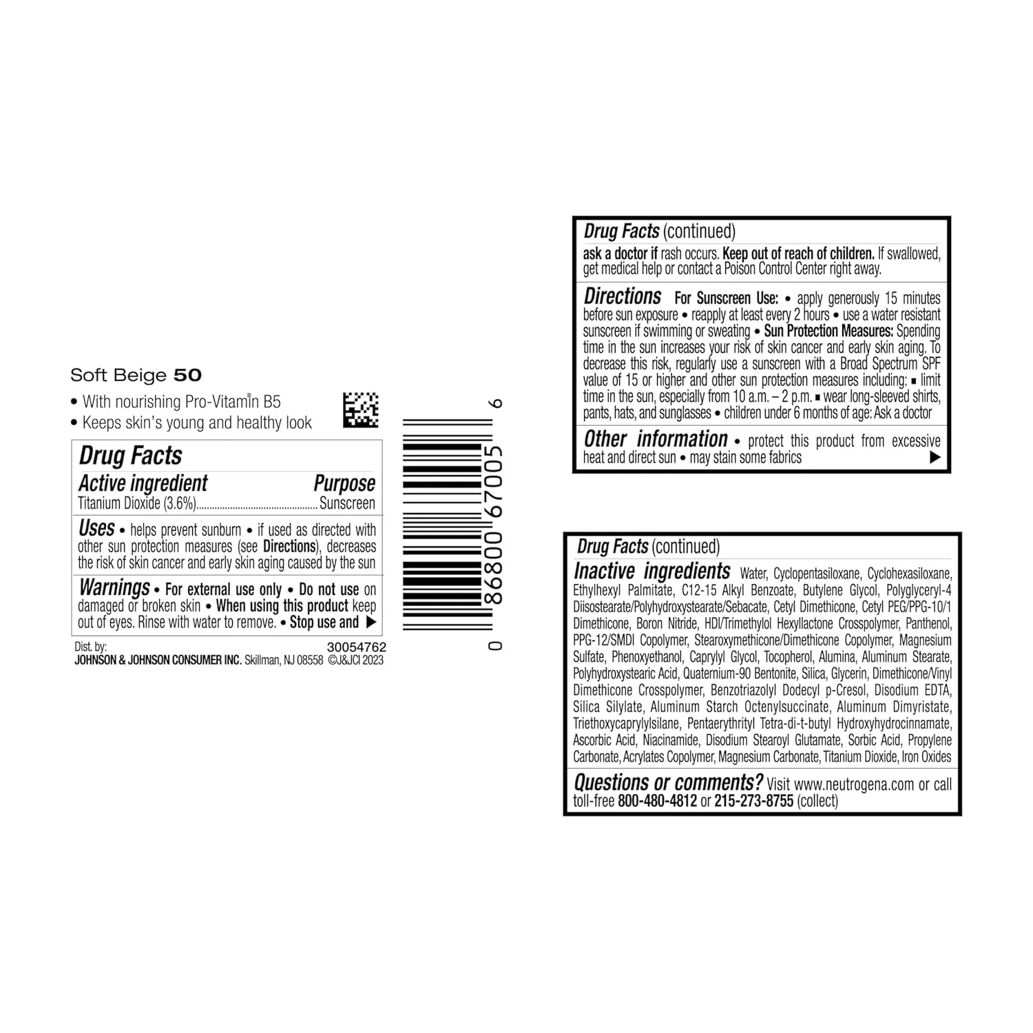 Neutrogena Healthy Skin Liquid Makeup Foundation with Broad Spectrum SPF 20 Sunscreen, Medium Coverage Foundation with Nourishing Pro-Vitamin B5, Soft Beige 50, 1 fl. oz
