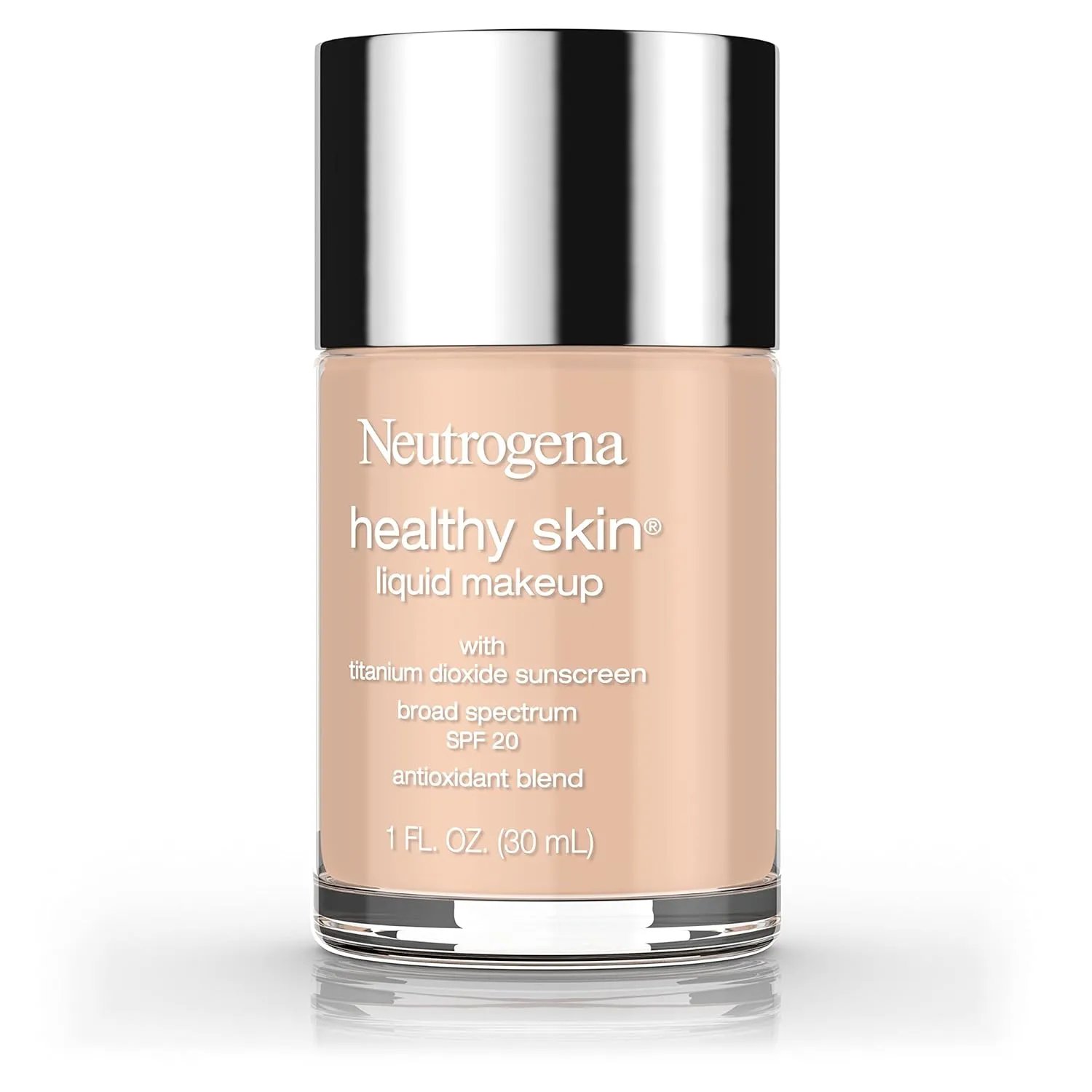 Neutrogena Healthy Skin Liquid Makeup Foundation with Broad Spectrum SPF 20 Sunscreen, Medium Coverage Foundation with Nourishing Pro-Vitamin B5, Soft Beige 50, 1 fl. oz