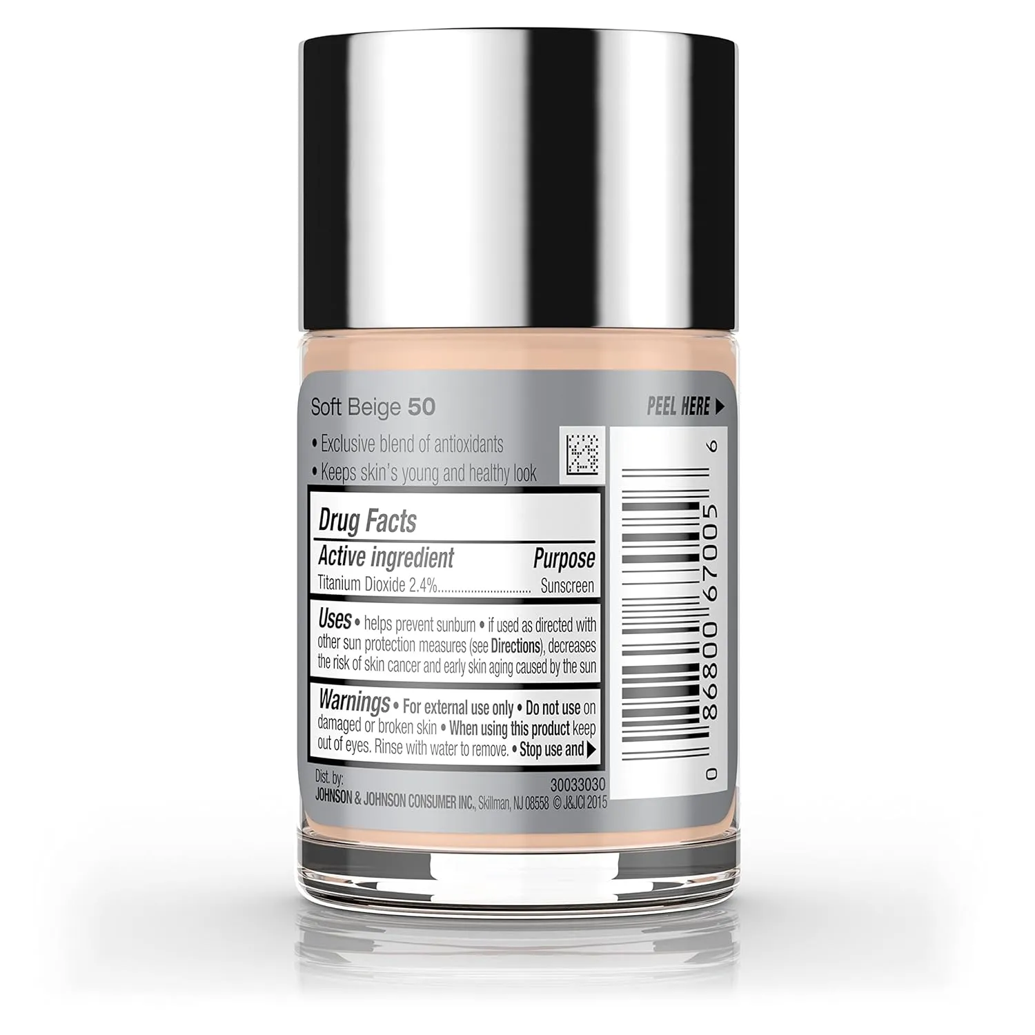 Neutrogena Healthy Skin Liquid Makeup Foundation with Broad Spectrum SPF 20 Sunscreen, Medium Coverage Foundation with Nourishing Pro-Vitamin B5, Soft Beige 50, 1 fl. oz