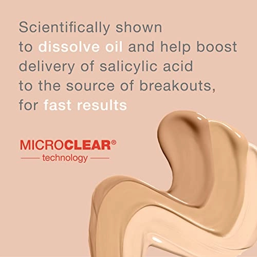 Neutrogena SkinClearing Oil-Free Acne and Blemish Fighting Liquid Foundation with.5% Salicylic Acid Acne Medicine, Shine Controlling Makeup for Acne Prone Skin, 20 Natural Ivory, 1 fl. oz