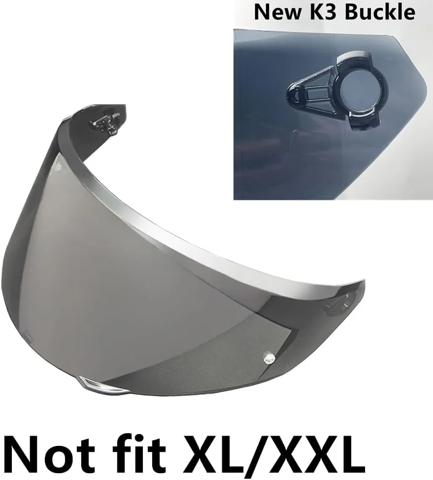New K3 Helmet Visor Replacements,UV Protection Helmet Shield Visor Windshield Compatible with AGV K3 DOT(E2206) Helmets,2023 Model(Light Black)