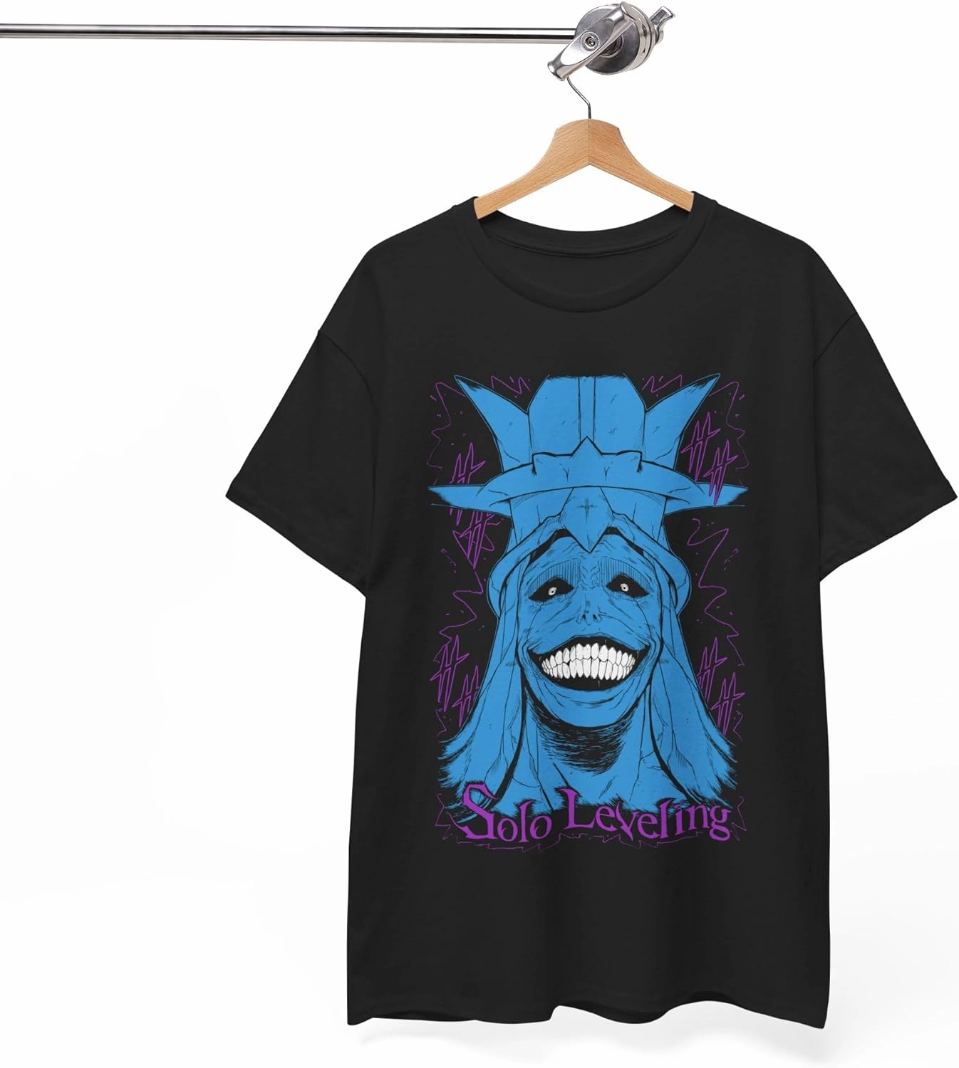 New Anime Solo Leveling Shirt Statue of God T-Shirt Short Sleeve Cotton Tee Harajuku Streetwear Fashion Clothes Unisex Tee