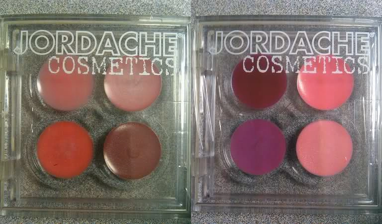 New Set of 2 Jordache Palette of 4 Cream Lipgloss