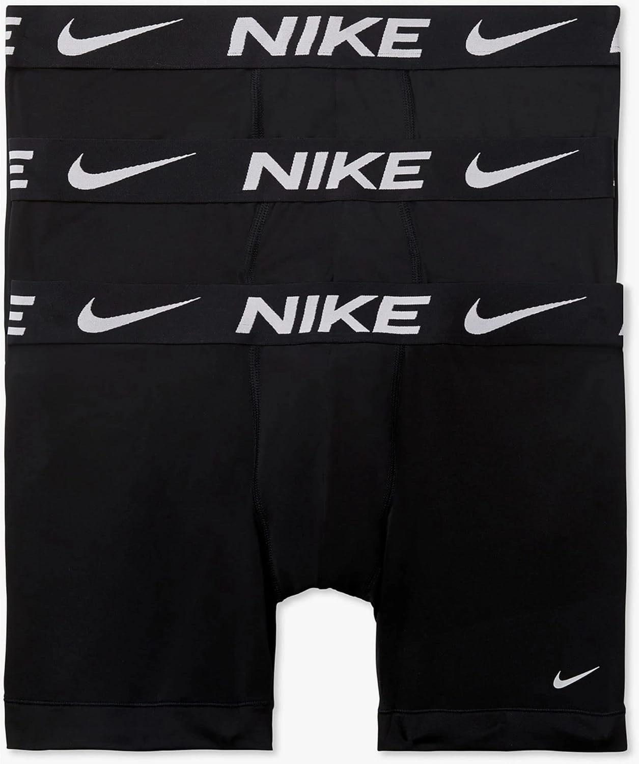 Nike Essential Micro Boxer Brief, Dri-FIT 3Pk, Black/Black/Black, Medium
