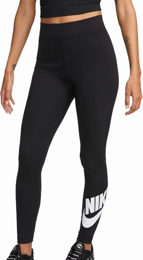 Nike Women's Sportswear Classics High-Waisted Graphic Leggings, Black/White, XS