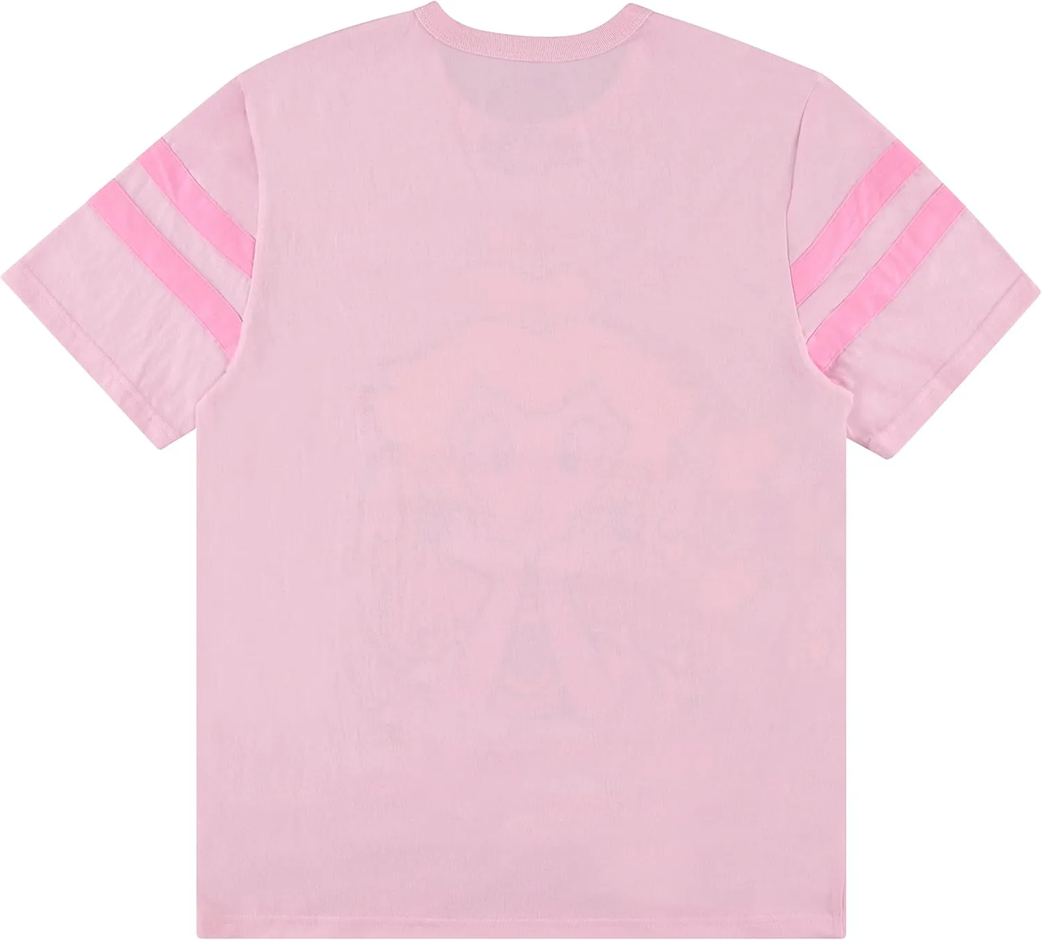 Nintendo Ladies Princess Peach Shirt - Mario, Zelda, Kirby, Princess Peach and Donkey Kong Varsity Stripe Sleeve Athletic Tee