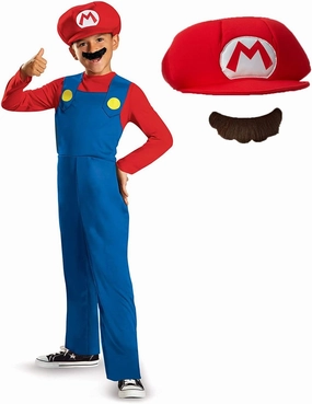 Nintendo Super Mario Costume, Officially Licensed Super Mario Brothers Boys Costume