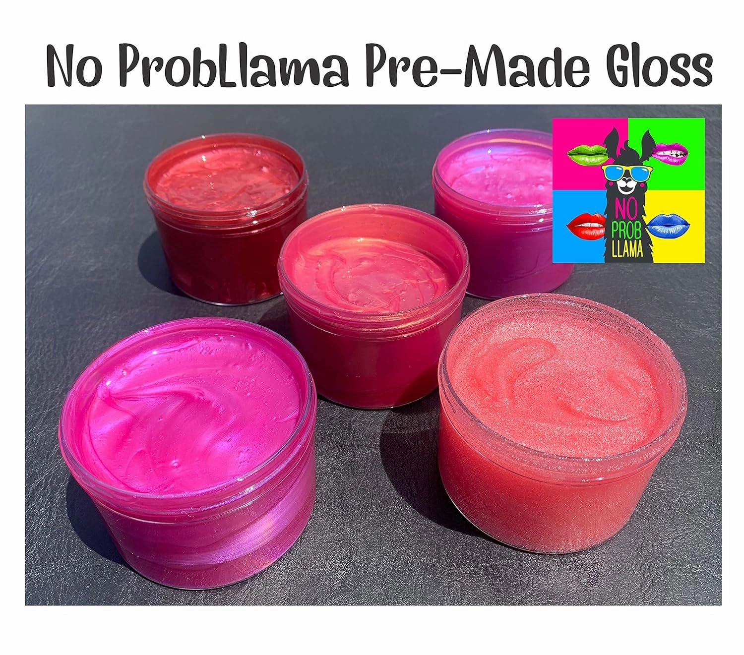 NO PROB-LLAMA Pre-made Lip Gloss/Wholesale Lip Gloss (16 fl oz, #2 - Strawberry Scented)