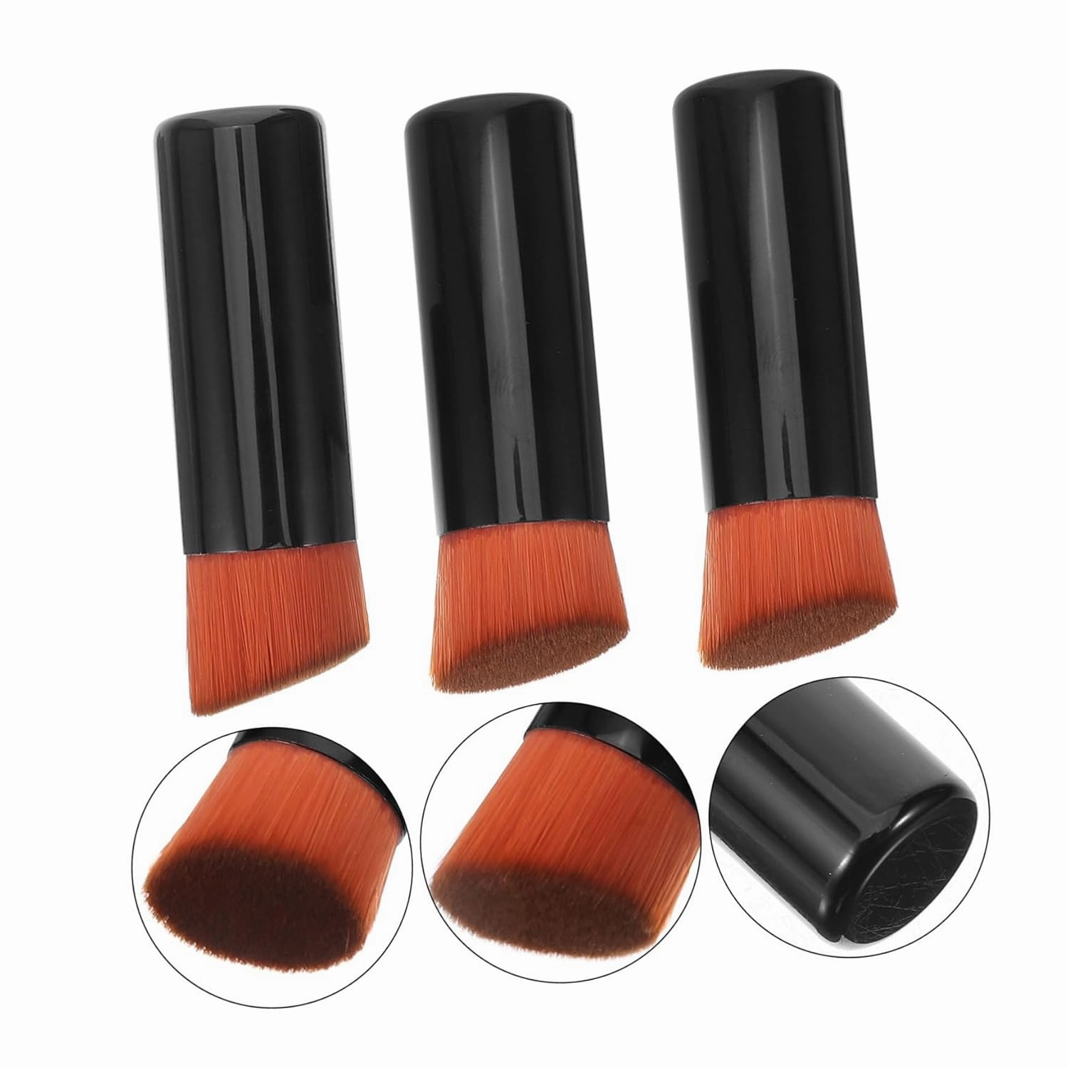 NOLITOY 15pcs Travel Makeup Brushes Portable Loose Powder Brushes for Women Blush Foundation Application Sleek Design Tube Go