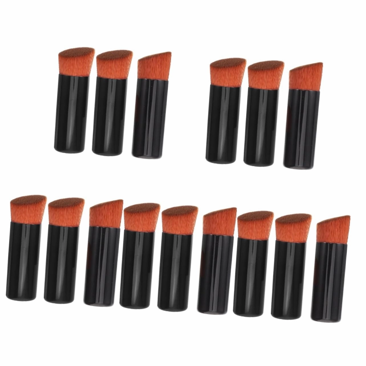 NOLITOY 15pcs Travel Makeup Brushes Portable Loose Powder Brushes for Women Blush Foundation Application Sleek Design Tube Go