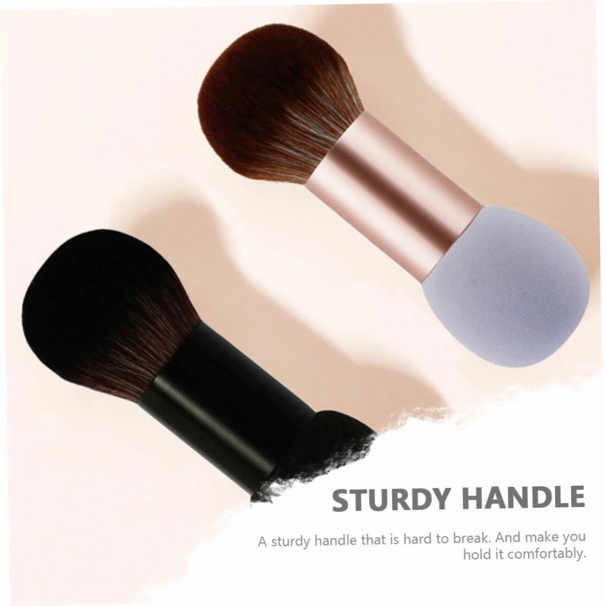 NOLITOY 3pcs Double-ended Blush Brush Multi-functional Makeup Tool for Loose Powder Blending and Contouring for Women and Girls Comfortable Silky Touch for Finish