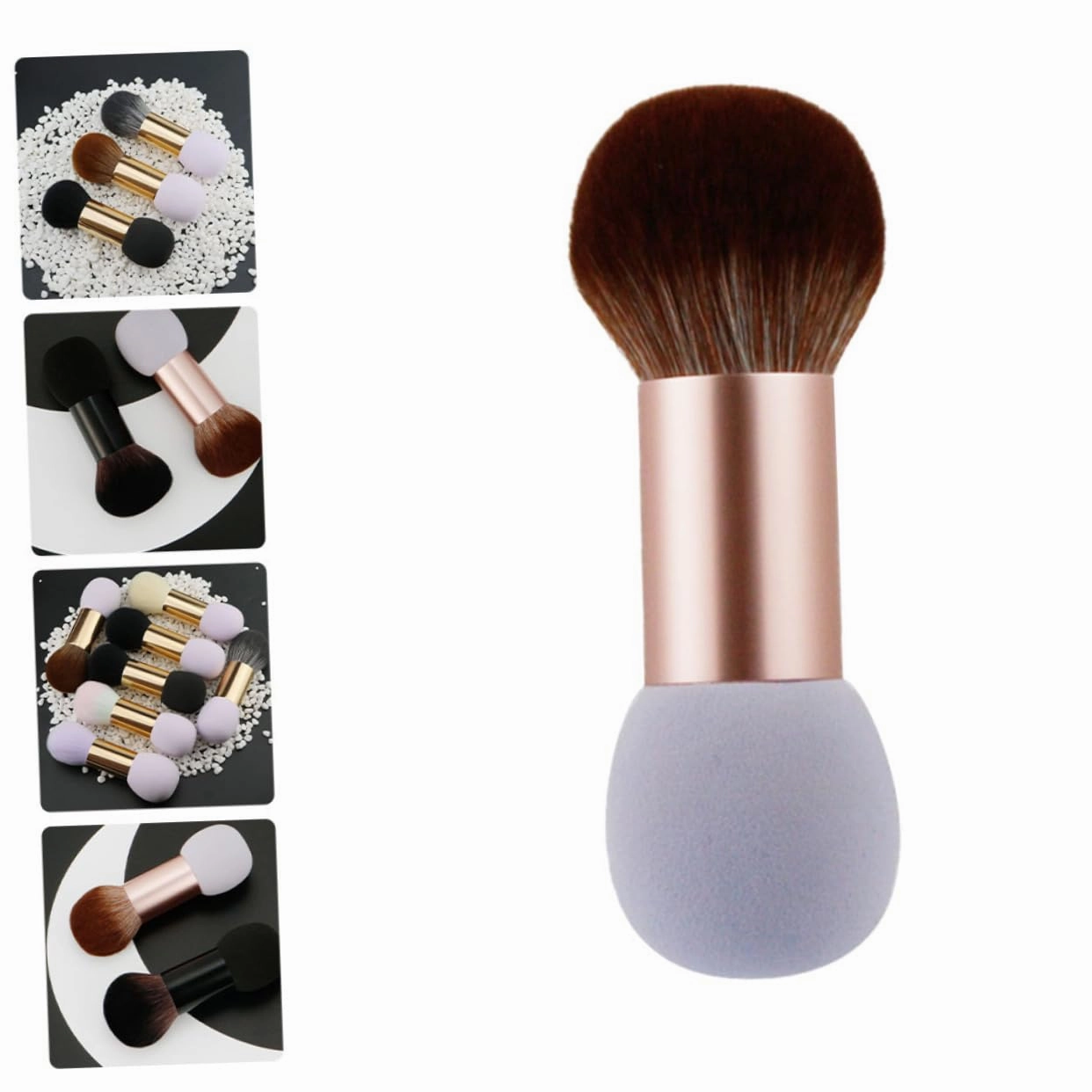 NOLITOY 3pcs Double-ended Blush Brush Multi-functional Makeup Tool for Loose Powder Blending and Contouring for Women and Girls Comfortable Silky Touch for Finish