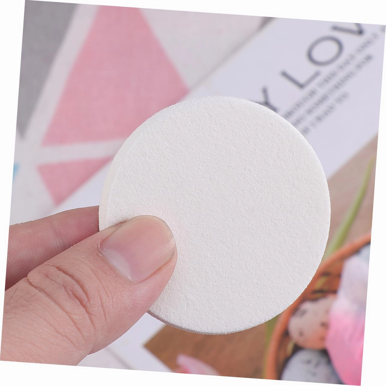 NOLITOY 72pcs Round Powder Puff for Makeup Blending Foundation Application Soft Cotton Cosmetic for Women Girls for Home Salon Travel