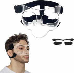 Nose Guard for Broken Nose, Adjustable Basketball Face Shield Mask with Foam Padding for Men and Women, Sports Training Masks Protects Your Nose and Face from Injury for Basketball, Soccer