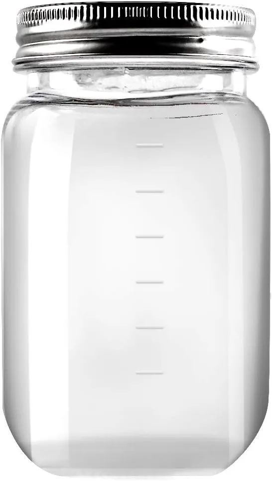 novelinks 16 Ounce Clear Plastic Jars Containers With Screw On Lids - Refillable Round Empty Plastic Slime Storage Containers for Kitchen & Household Storage - BPA Free (10 Pack)