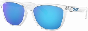 Oakley Frogskins Sunglasses Crystal Clear with Prizm Sapphire Iridium Lens