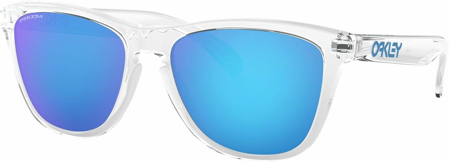 Oakley Frogskins Sunglasses Crystal Clear with Prizm Sapphire Iridium Lens