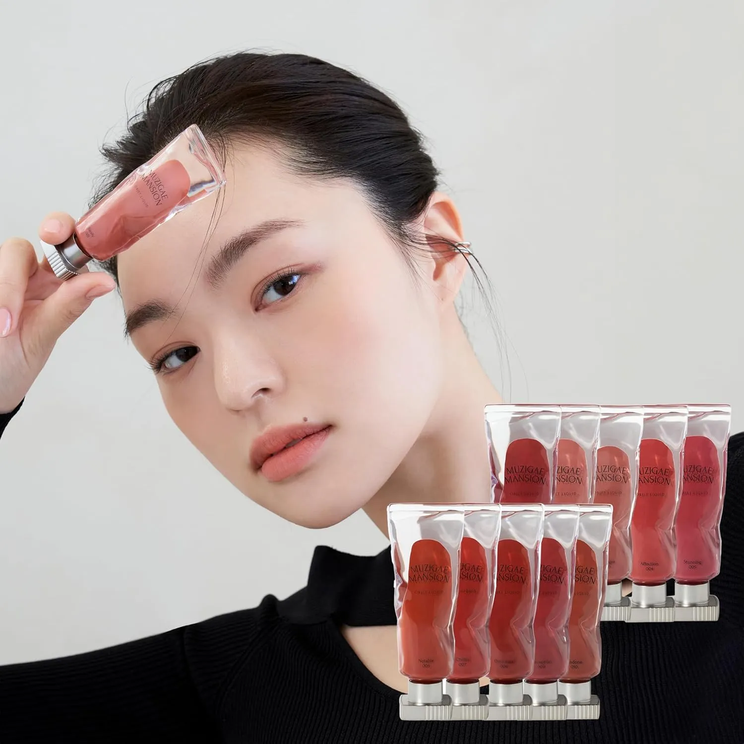 Objet Lip Stain (Unique Paint Tube Design) – Velvet Matte Tint, Long-Lasting Waterproof Lipstick, Hydrating Korean Makeup, Red & Rose Gloss, K-Beauty Tinted Lipstain (14 TENSION)